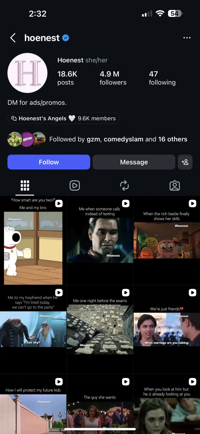 @Hoenest Instagram profile