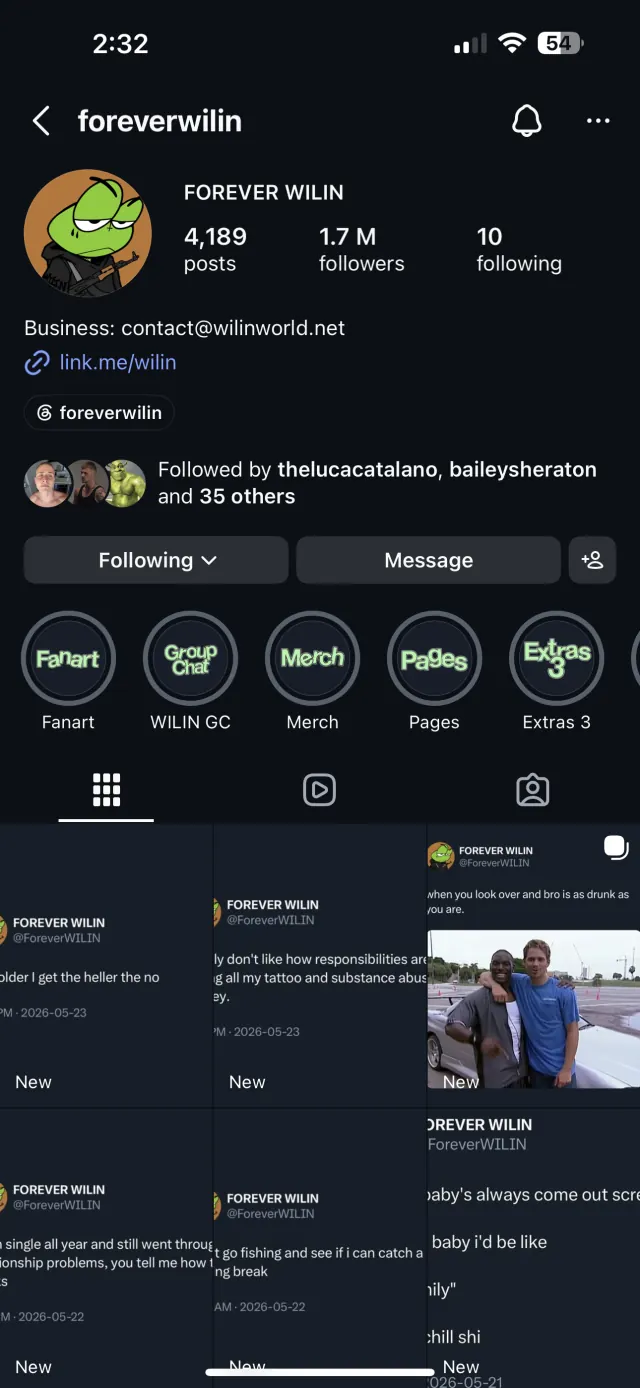 @ForeverWilin Instagram profile